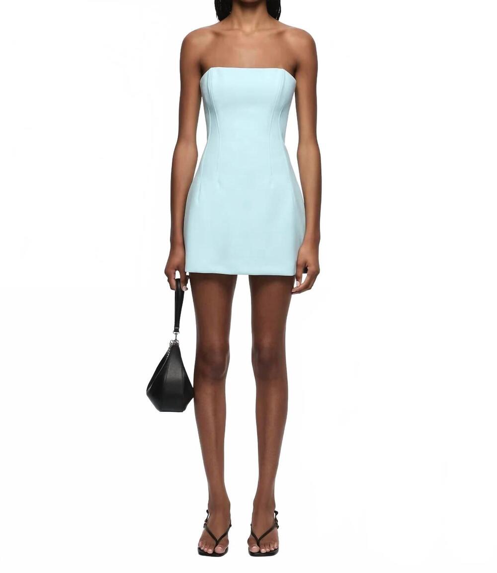 NEW BEC + BRIDGE romee strapless mini dress in blue
